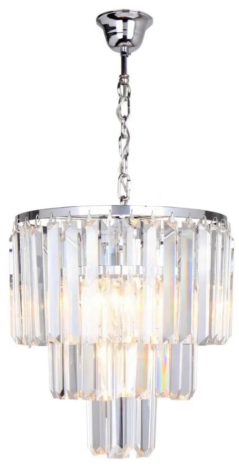 Zuma Line 17106/3+1-CHR - Kristálycsillár láncon AMEDEO 4xE14/40W/230V