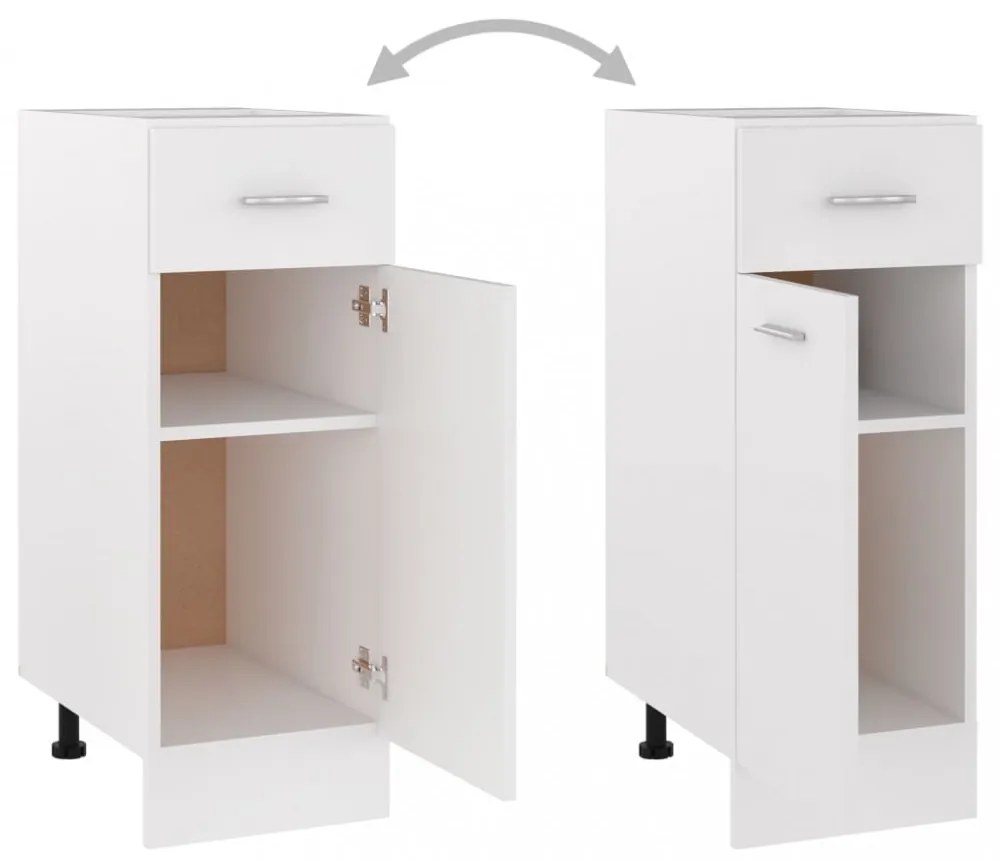 “Lyon” fehér szerelt fa fiókos alsószekrény 30 x 46 x 81,5 cm