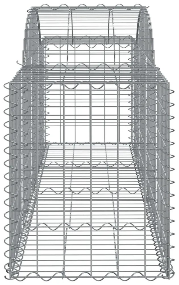 vidaXL 25 db íves horganyzott vas gabion kosár 200x50x60/80 cm