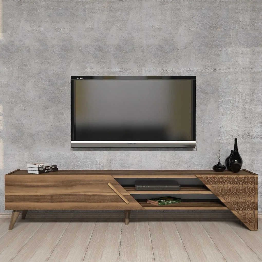 Beril TV-állvány, dió, 180 cm – TR845HCT5499