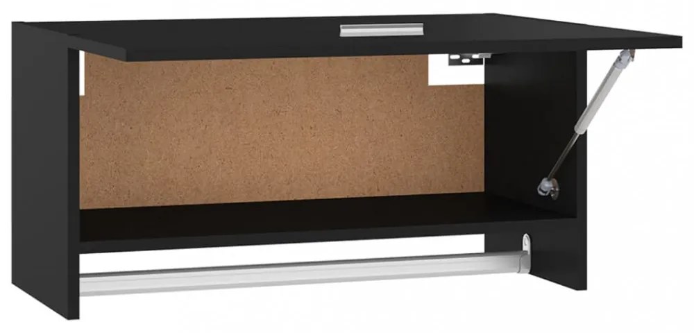 fekete szerelt fa ruhásszekrény 70 x 32,5 x 35 cm