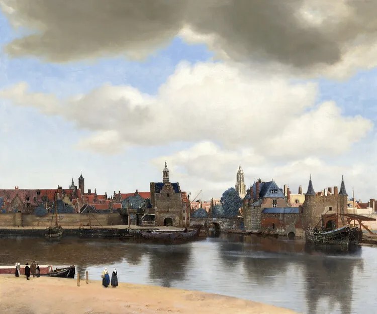 Reprodukció View of Delft, c.1660-61, Jan Vermeer