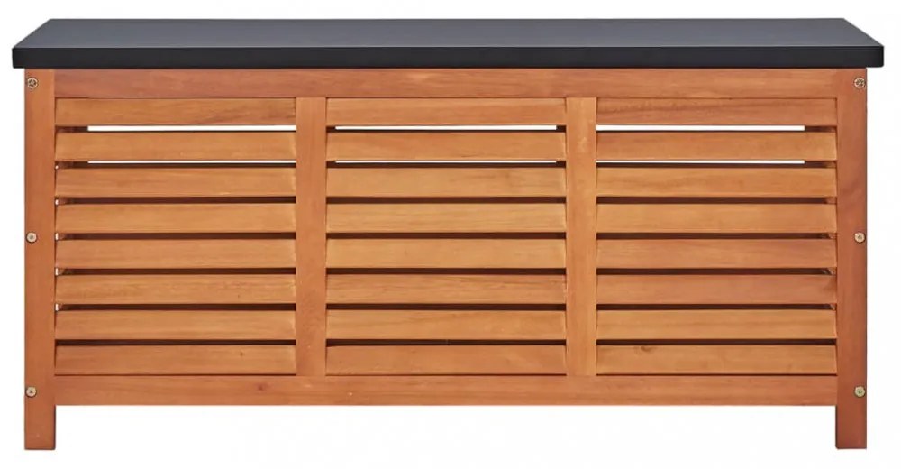 tömör eukaliptuszfa kerti tárolóláda 117 x 50 x 55 cm