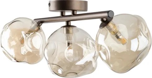 Brilagi - Felületre szerelhető csillár VULCANO 3xG9/8W/230V bronz/füstös bézs