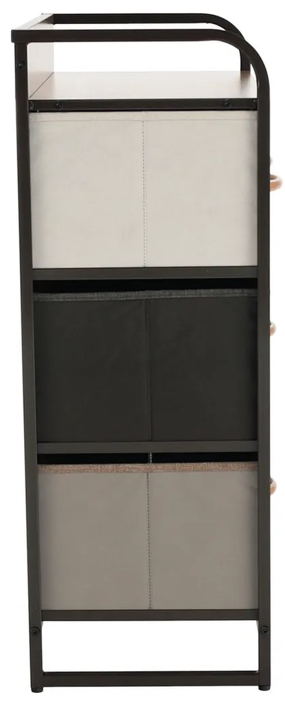 HAZEL TYP 2 szekrény szövet fiókokkal, barna, M