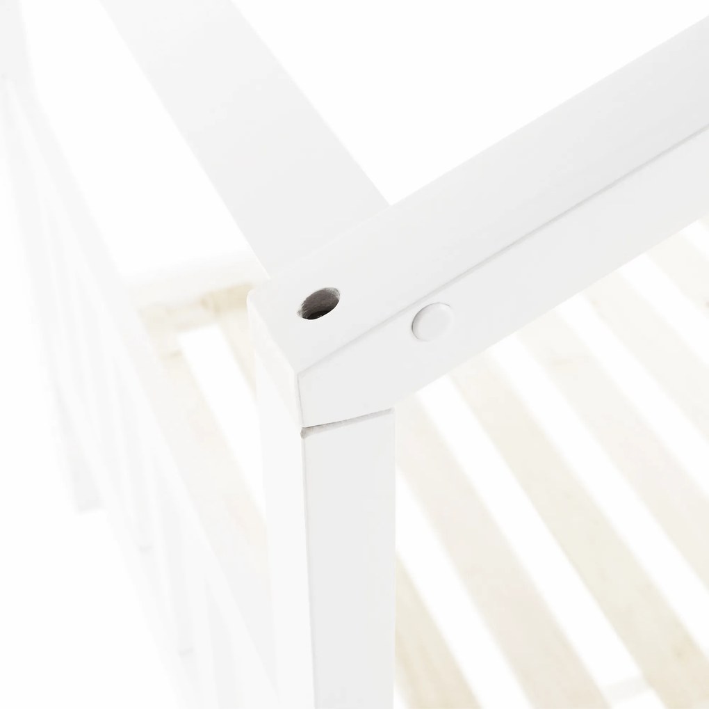 Ágy 2 konténerrál, fehér, ELISIA