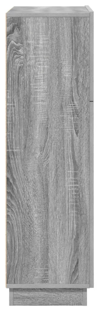 vidaXL Asztal polcokkal Szürke Sonoma 71.5 x 31.5 x 106.5 cm Faanyag