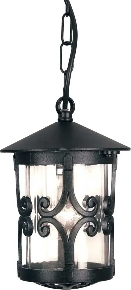 ELSTEAD BL13B-BLACK HEREFORD Kültéri Függő Lámpa Fekete, Átlátszó IP23