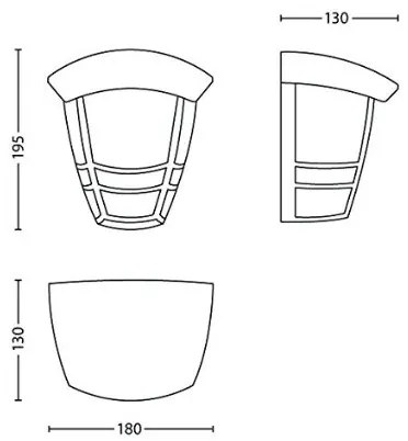 Philips 15387/31/16 - Kültéri fali lámpa MYGARDEN CREEK 1xE27/60W/220-240V