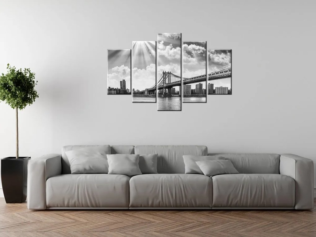 Gario Vászonkép Brooklyn New York - 5 részes Méret: 125 x 70 cm
