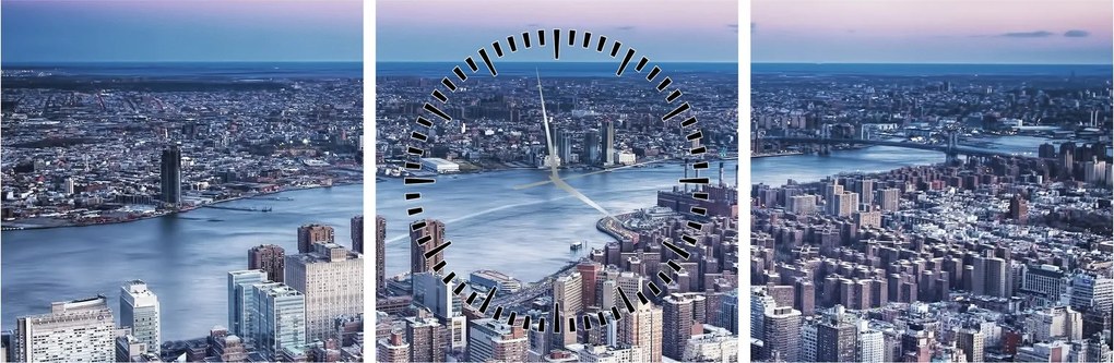 New York képe (órával) (90x30 cm)