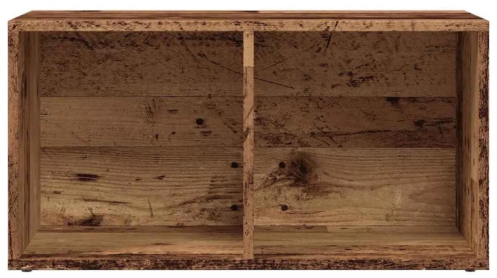 LP antik fa színű szerelt fa tárolódoboz 69,5 x 34 x 36 cm