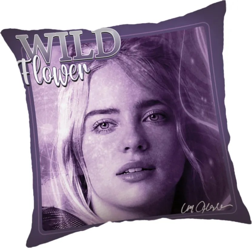 Billie Eilish Wild Flower párna, díszpárna 40x40 cm