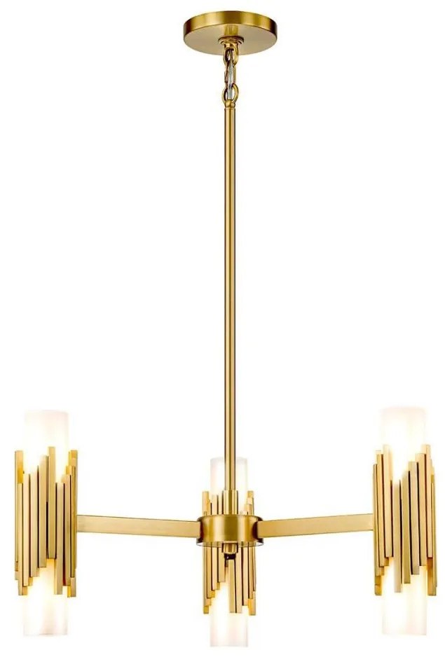 Elstead MARVELE6-AB-OPAL - MARVELE rúdon csillár 6xE14/40W/230V arany