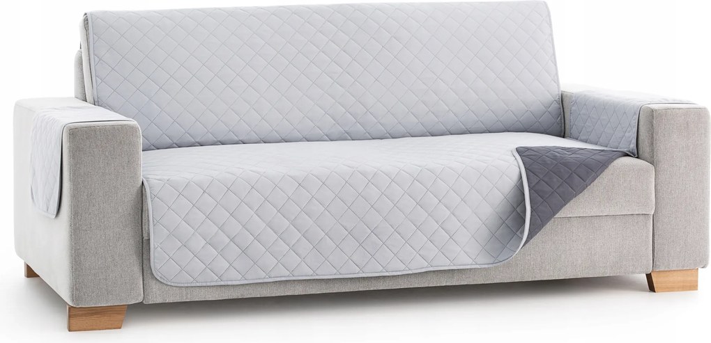 Kanapé ágytakaró háromszemélyes kanapévédő plusz kétoldalas papucs szürke