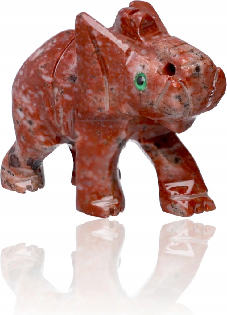 Elefánt figura Elefánt Boldogság Szimbólum Erő Természetes Kő Faragott 4 cm