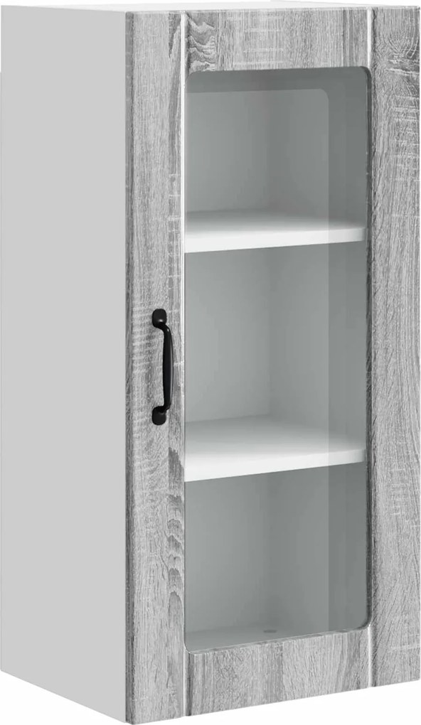 vidaXL Konyhaszekrény polcokkal Szürke Sonoma 40 x 31 x 80 cm Faanyag
