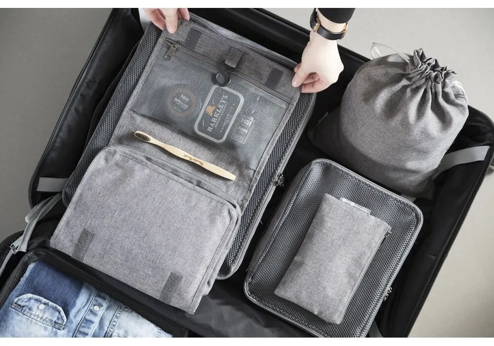 Textil rendszerező készlet utazáshoz 2 db-os – Bigso Box of Sweden