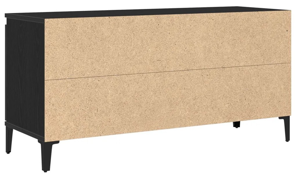 TV Szekrény Fekete Tölgy 102x35x50 cm Műanyag Fa