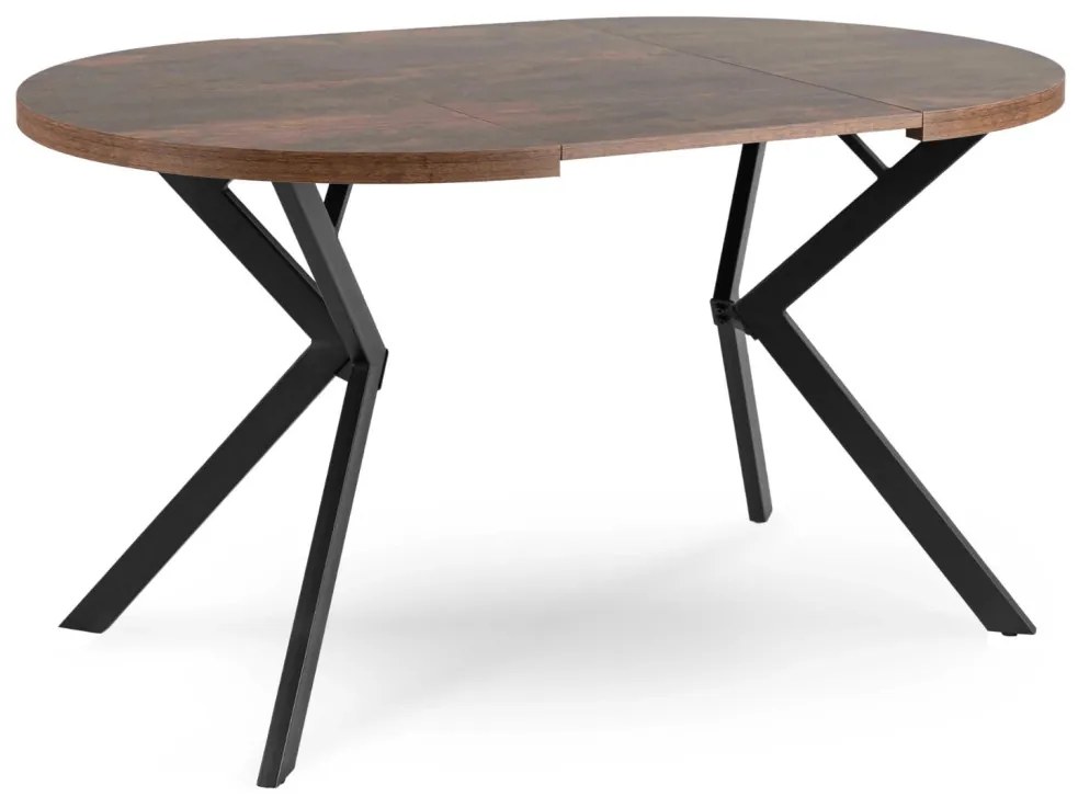 Bővíthető Étkezőasztal Rusztikus Tölgy/Fekete Színben. LUGO 90-190 cm