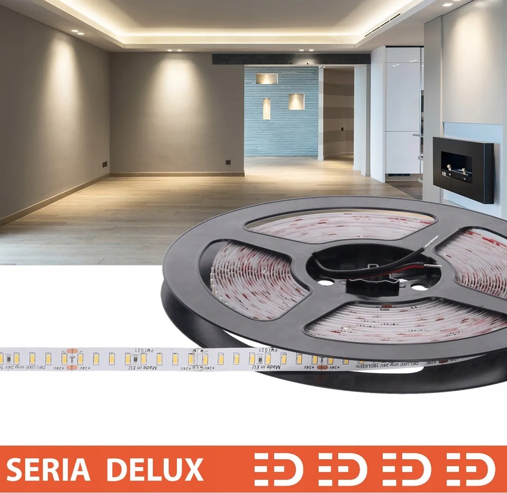 Lengyel Led szalag Delux 24V 160led 7W/m 1100lm 4000K (semleges) 10m