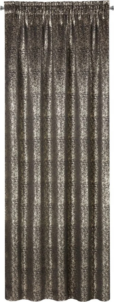 Ebru szalagfüggöny 140x270 Eurofirany fekete arany nyomtatás