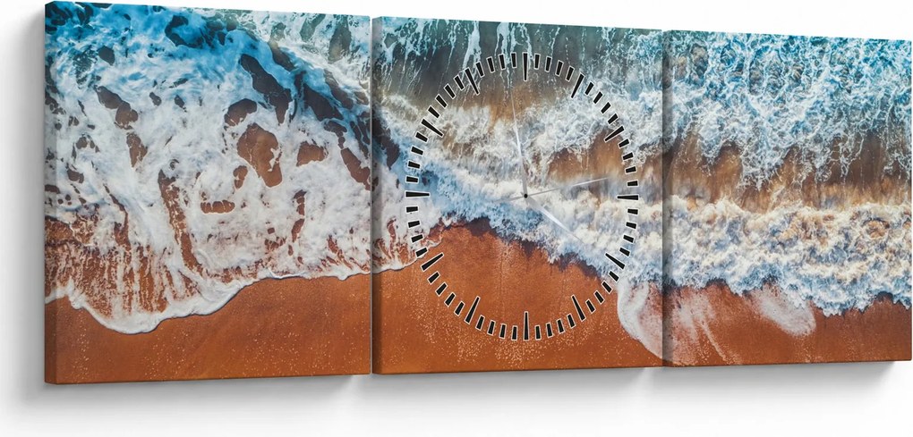 Tengerpart képe (órával) (90x30 cm)