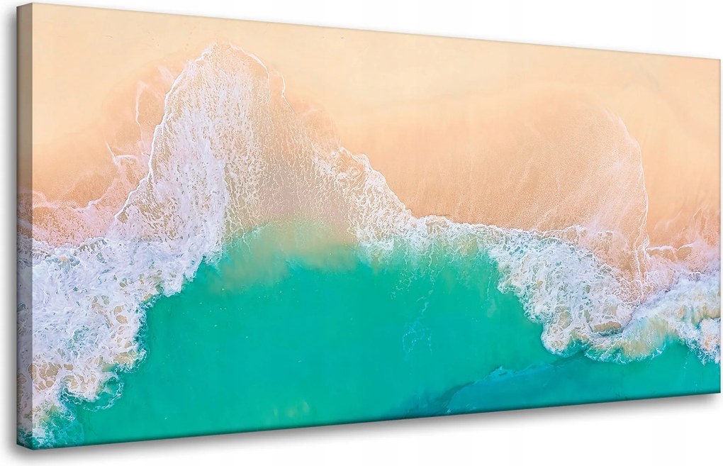 Vászonkép Hullámok Vízpart Homok 80x40 cm Ideális ajándék