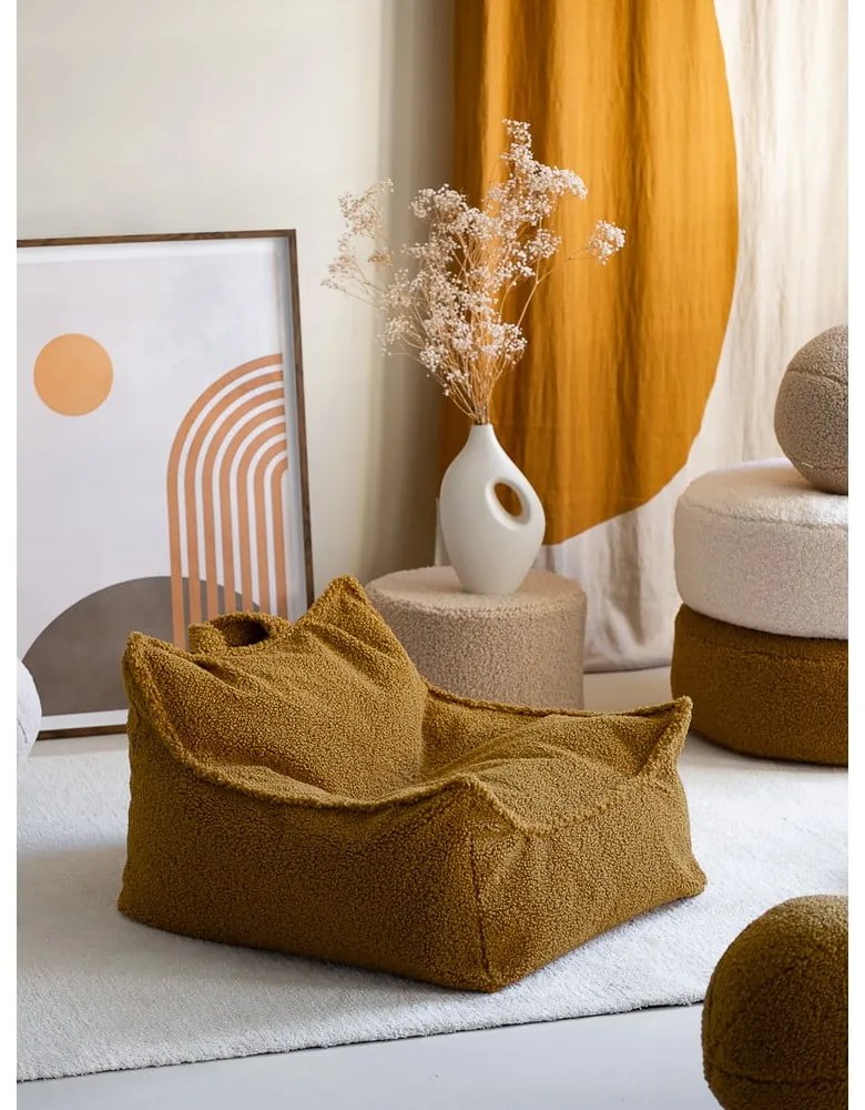 Barna buklé gyerek babzsákfotel Chair – Wigiwama
