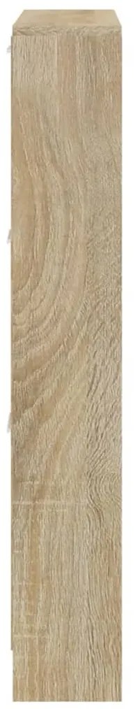 tölgyszínű szerelt fa cipősszekrény 59x17x108 cm
