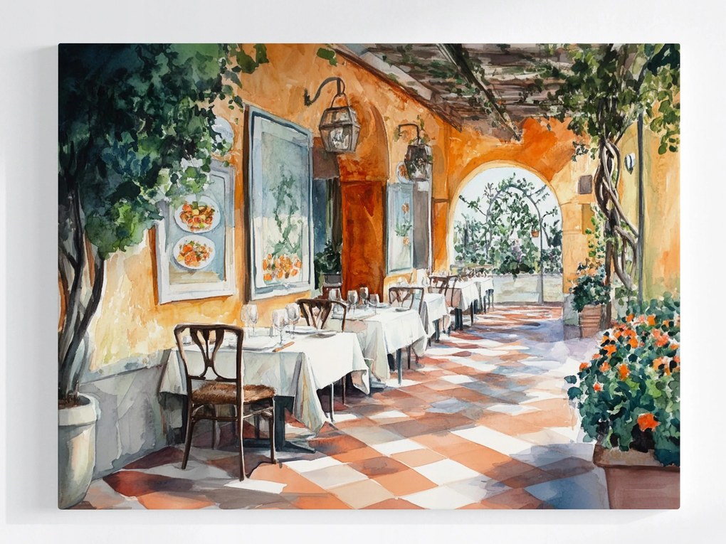 Canvas Vászonkép Étterem Pizzéria Trattoria Étel 80x60