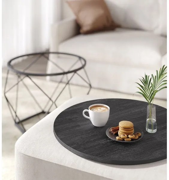 2 db-os TALIA dohányzóasztal szett, fekete