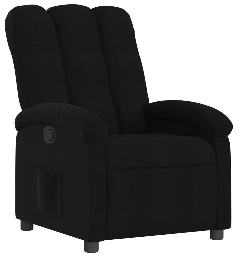 fekete szövet relaxfotel