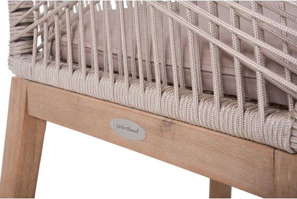 Bézs tömörfa kerti szék Pomona – Garden Pleasure