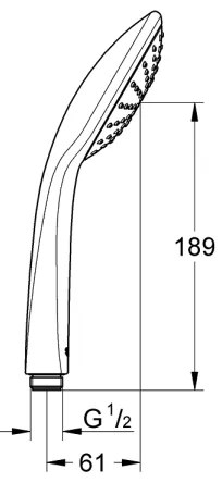 GROHE 27316000 - VITALIO JOY 110 mm kézi zuhany, fényes króm