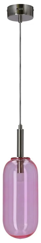 Lila LED függőlámpa üveg búrával ø 13 cm Fiuggi – Candellux Lighting