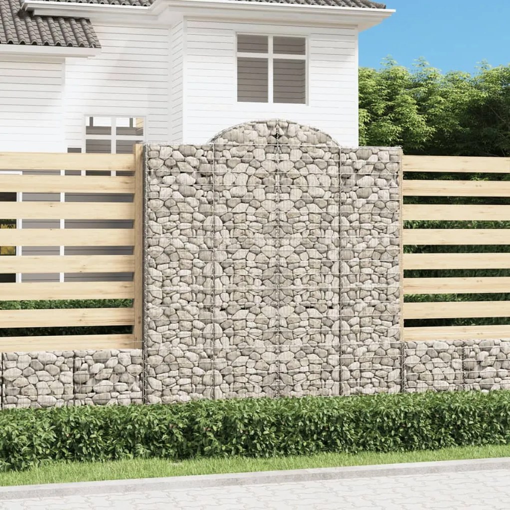 4 db íves horganyzott vas gabion kosár 200x50x220/240 cm