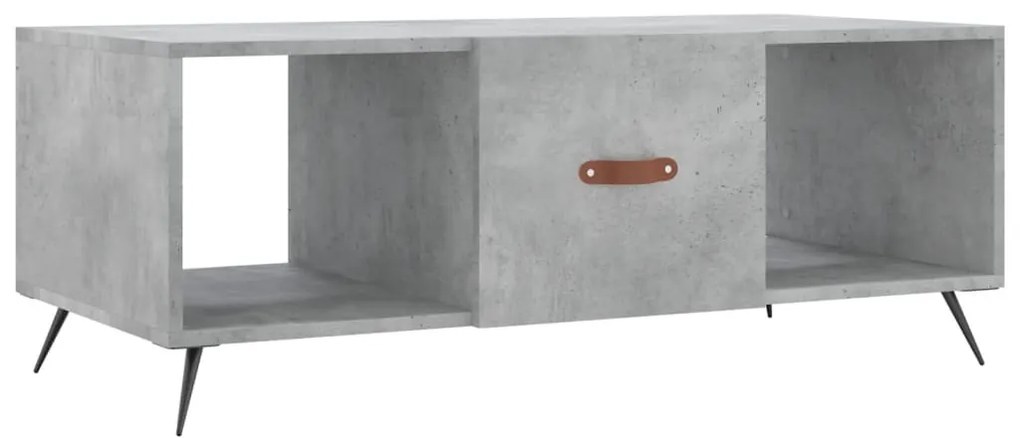 Betonszürke szerelt fa dohányzóasztal 102 x 50 x 40 cm