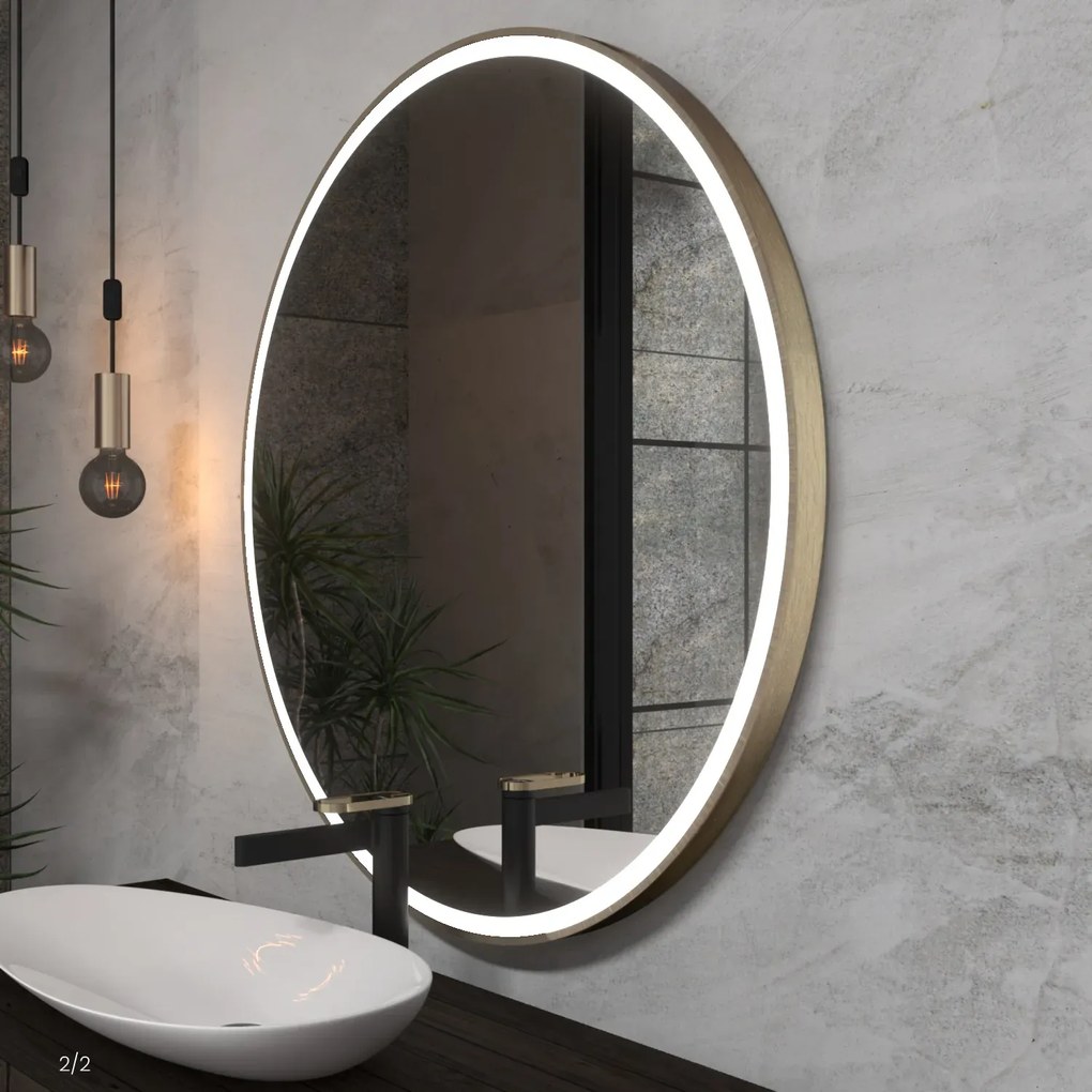 Kerek tükör LED világítással E1