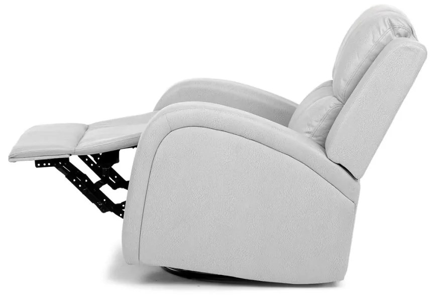Fotoliu De Relaxare Și TV Culoare Gri Argintiu, Reglabil Manual, Rabatalil,Tapițat cu Textil Efect De Piele, TV-4089