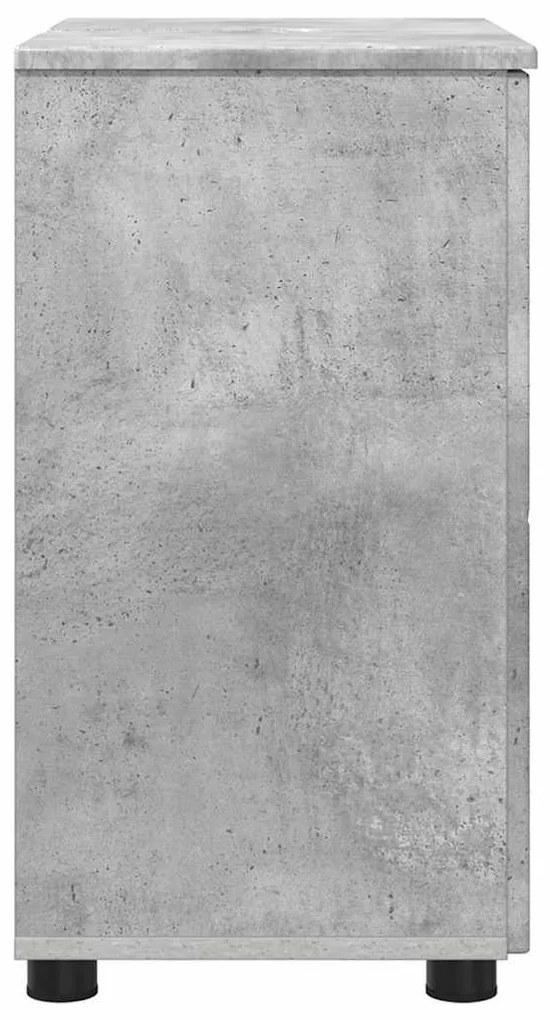 Fürdőszoba Székény ajtóval Beton szürke 61 x 35 x 64 cm Faanyag