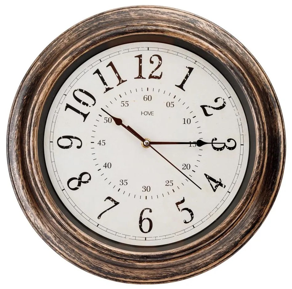 Fali óra 40 cm átmérő, 1xAA, bronz-fehér színben