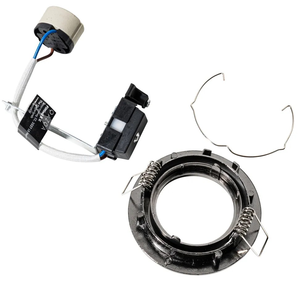6 darabos modern fegyverszürke GU10 50mm kerek dönthető beépíthető spotlámpa szett - Edu