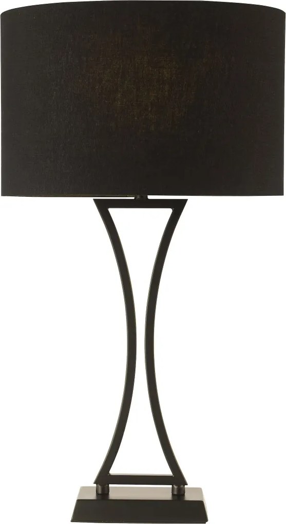 Dar Lighting glamour modern asztali lámpa oporto matt fekete daropo4122