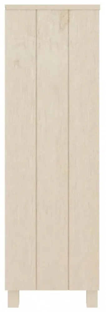 HAMAR mézbarna tömör fenyőfa könyvszekrény 85 x 35 x 112 cm