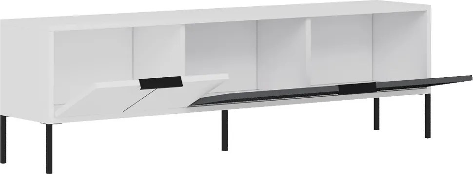 Noah TV-állvány, fehér-antracit, 150 cm