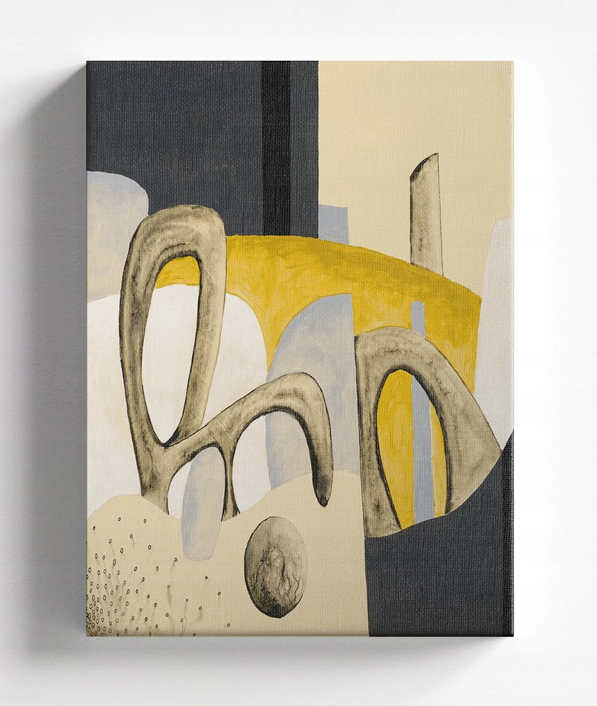 Vászonkép 60x80 db Absztrakt formák bézs krémszínű C037