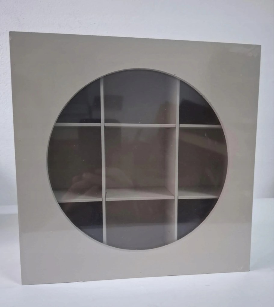 Tároló doboz fekete fa 23x23x7,3cm