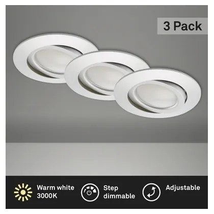 Briloner 8309-039 - KÉSZLET 3x LED Dimmelhető fürdőszobai lámpa LED/5W/230V IP23