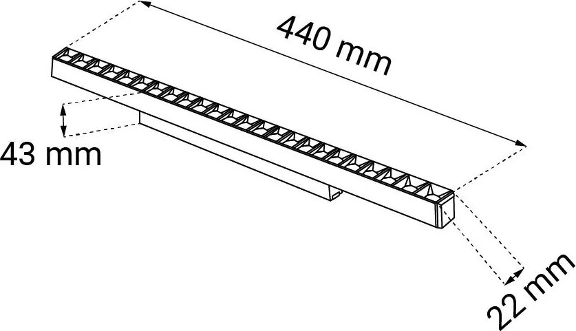 Antigo Komatsu 6647 Sínreflektor 24x24W/LED 4000K 1920lm IP20